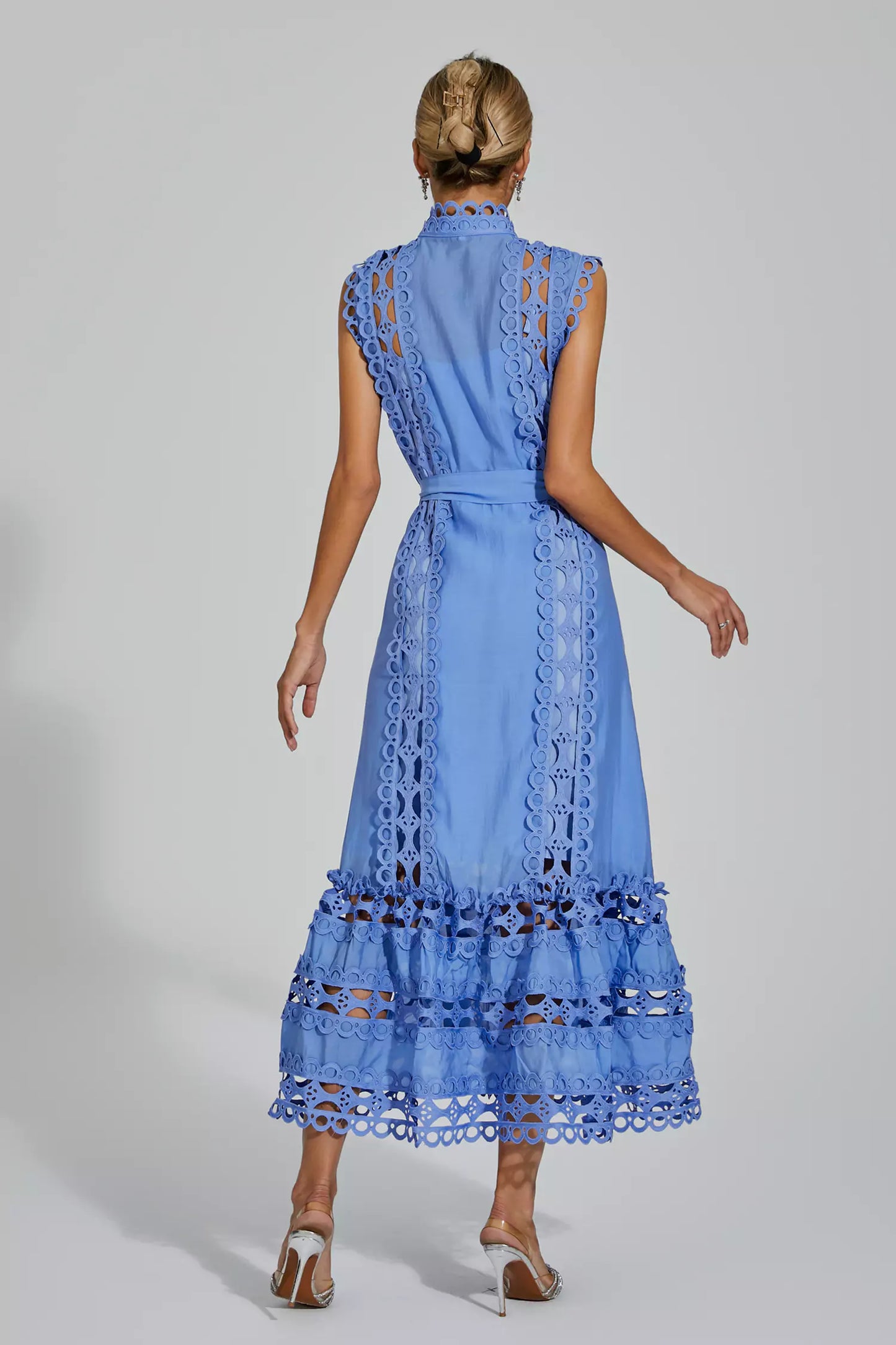 Eyelet Midi Dress | Cotton | Elegant & Feminine