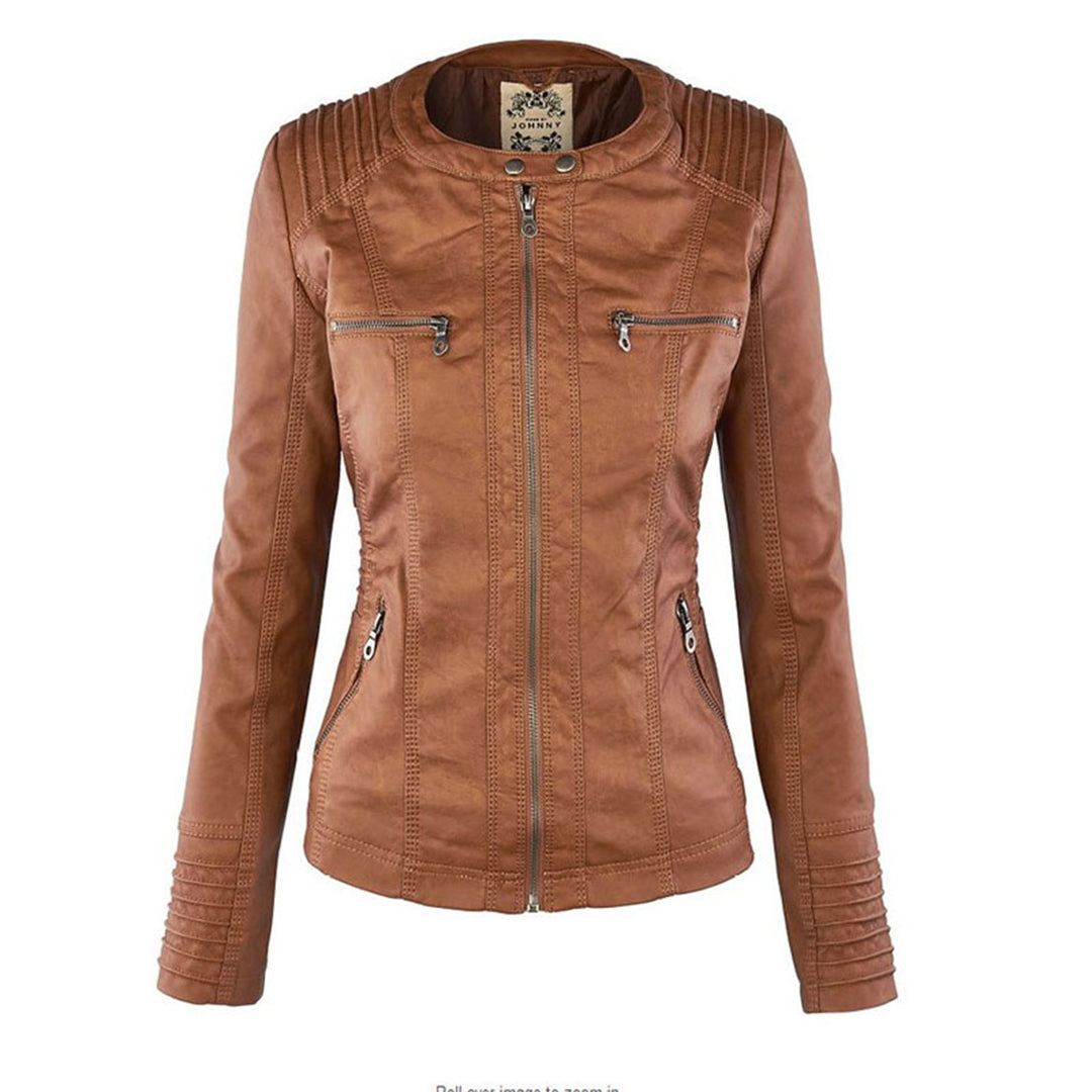 Faux Leather Hoodie Jacket | Moto-Inspired | Street-Style Layer