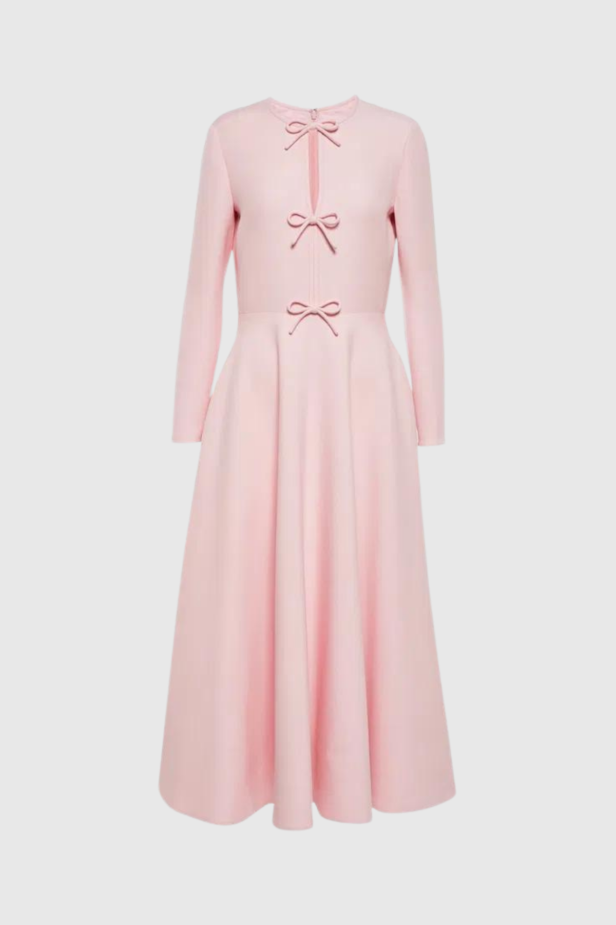 Bow Detail Midi Dress | Long Sleeve | Feminine & Elegant
