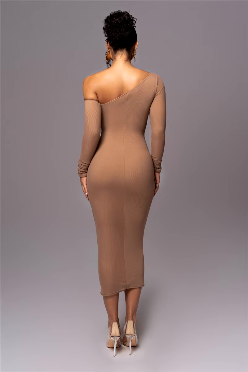 One-Shoulder Ruched Dress | Sculpting Fit | Elegant Statement