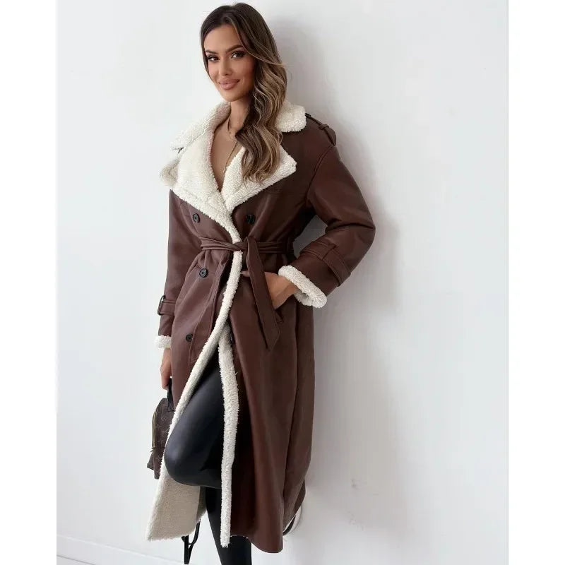 Bianca | Leather Shearling Coat