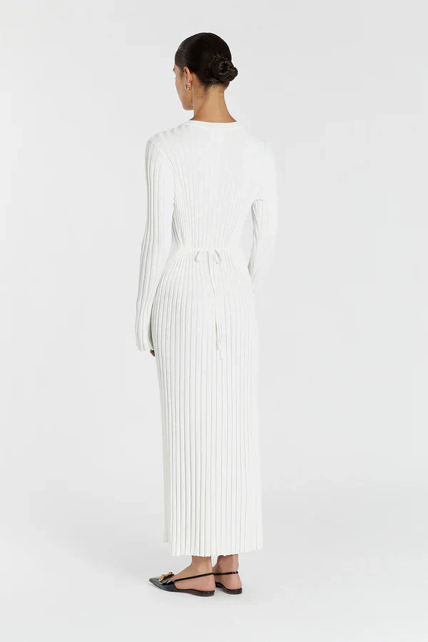 Ribbed Knit Maxi Dress | Long Sleeve | Sleek & Minimal