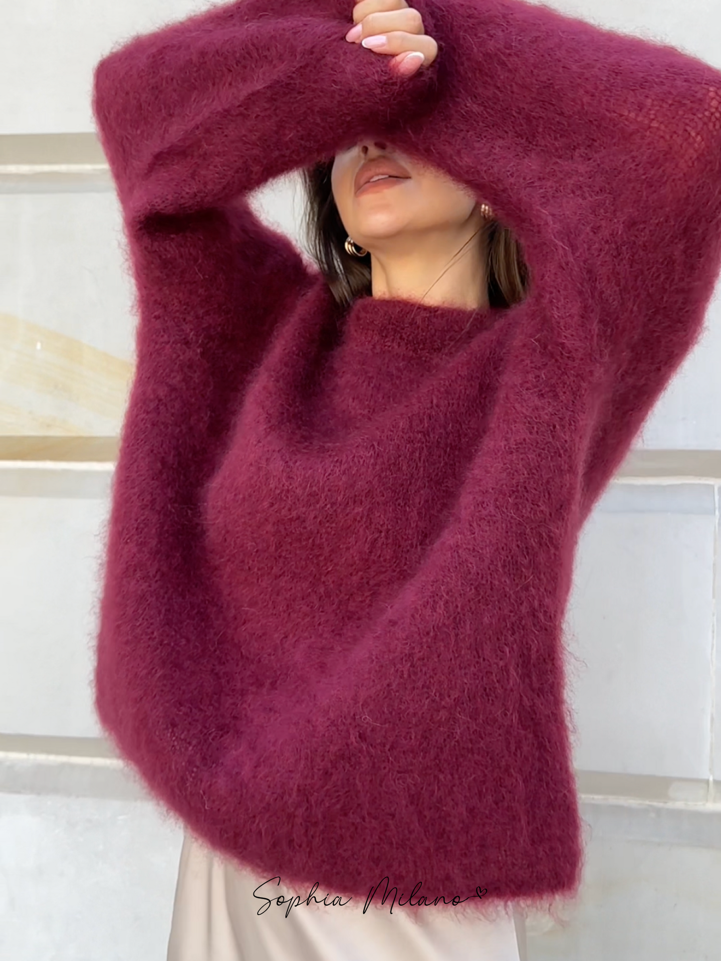 Fluffy White Sweater | Minimalist Knit | Soft & Cozy