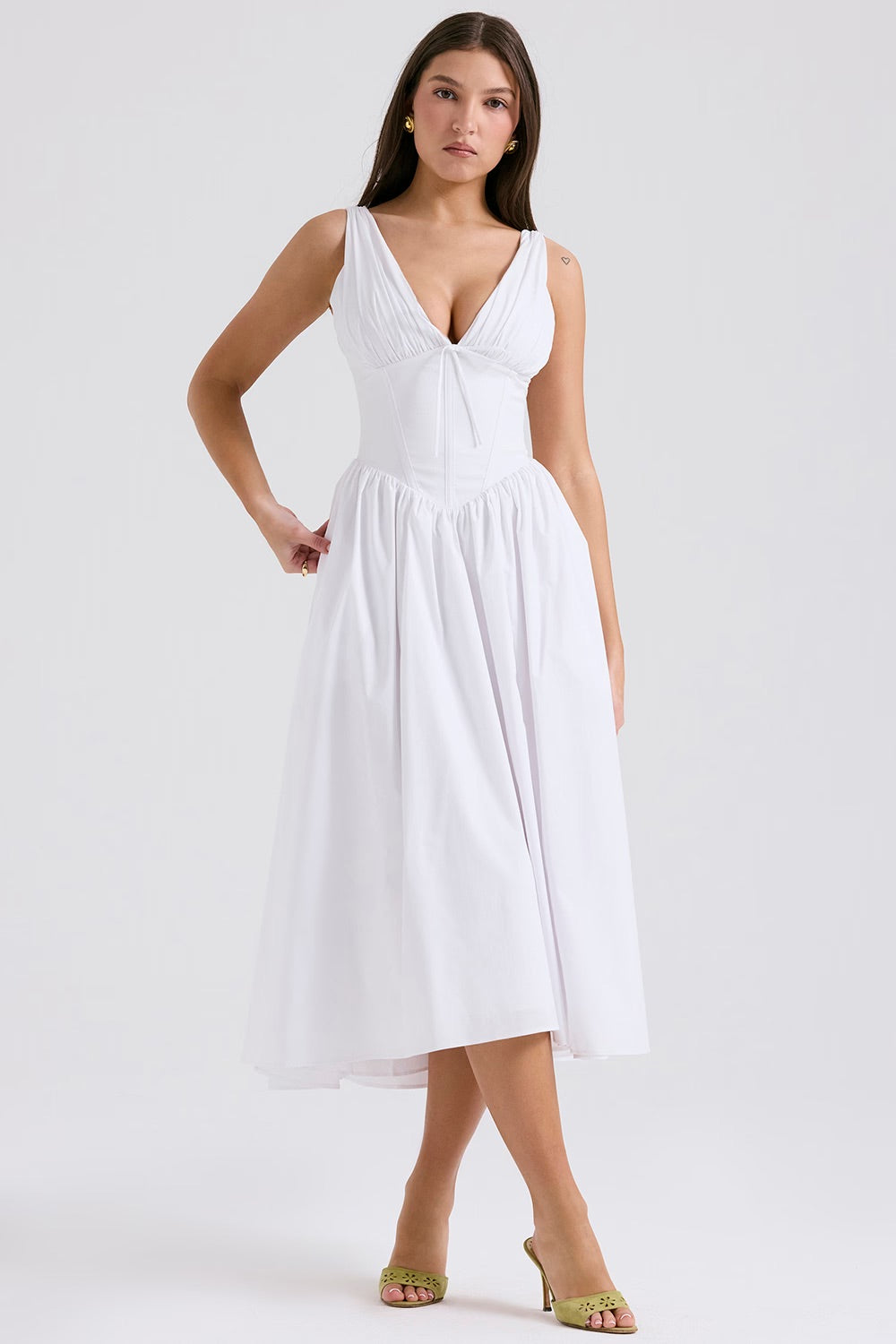 Corset Midi Dress | Romantic Silhouette | Flowy & Feminine