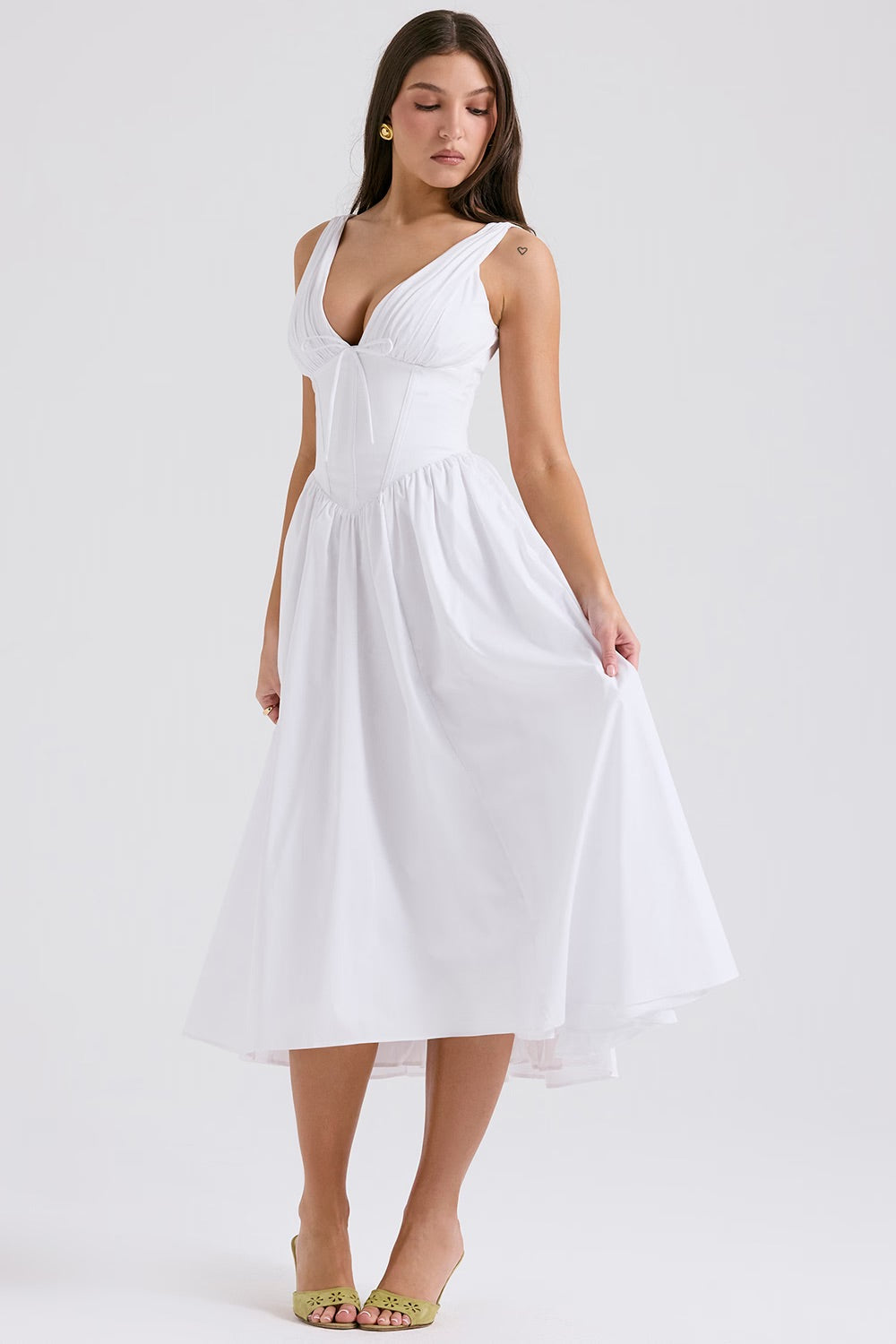Corset Midi Dress | Romantic Silhouette | Flowy & Feminine