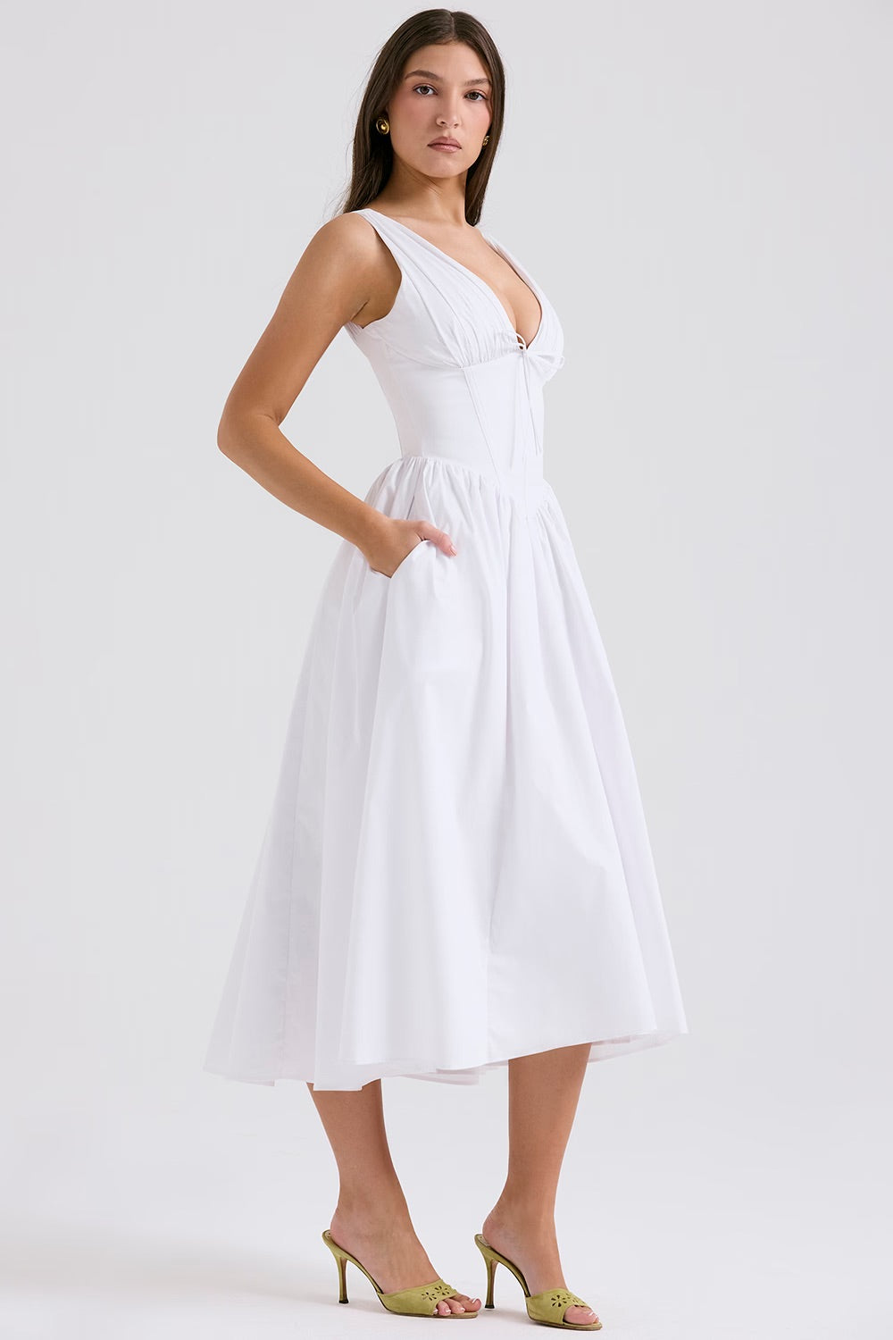 Corset Midi Dress | Romantic Silhouette | Flowy & Feminine
