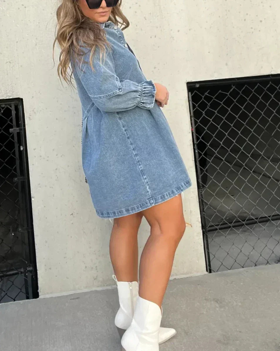 Denim Shirt Dress | Relaxed Fit | Vintage Wash