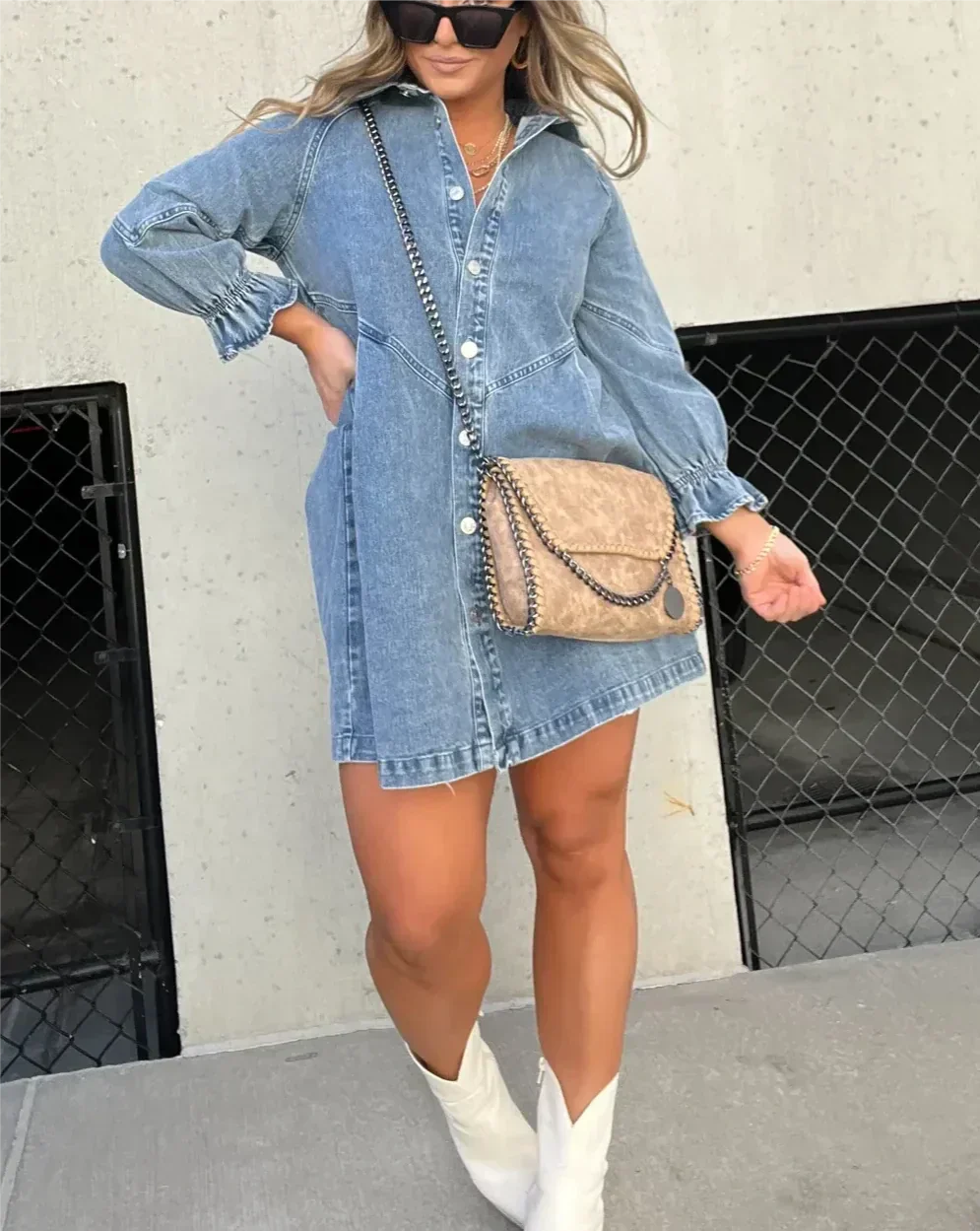 Denim Shirt Dress | Relaxed Fit | Vintage Wash