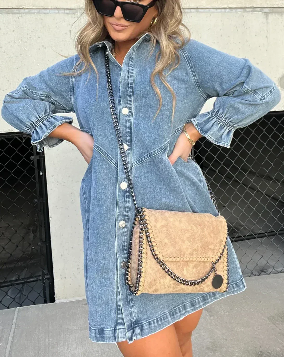 Denim Shirt Dress | Relaxed Fit | Vintage Wash