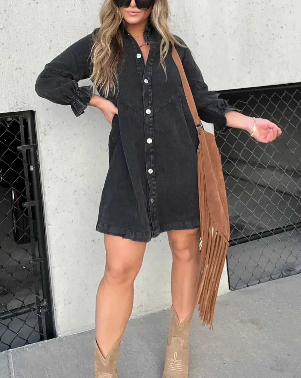 Denim Shirt Dress | Relaxed Fit | Vintage Wash