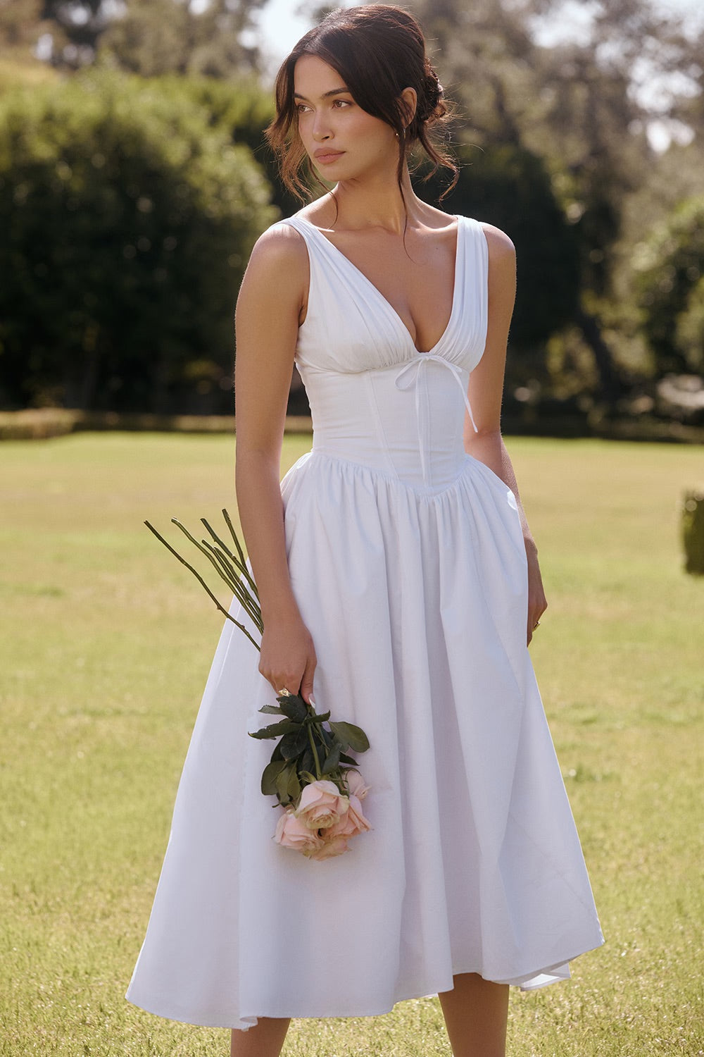 Corset Midi Dress | Romantic Silhouette | Flowy & Feminine