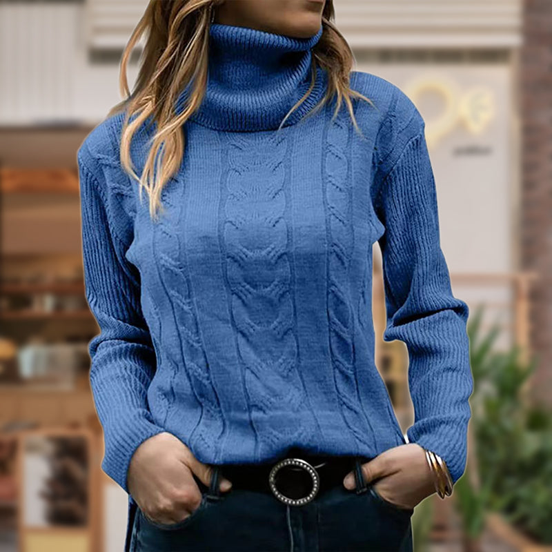 Cable Knit Turtleneck Sweater | Classic Texture | Warm & Soft
