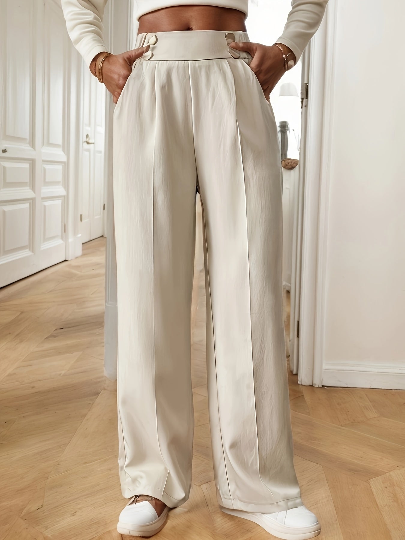 High-Waisted Trousers | Wide-Leg | Tailored Elegance