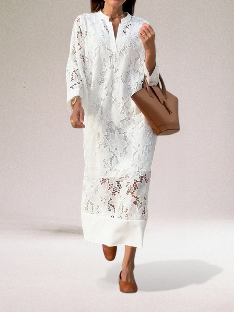 Lace Midi Dress | Cotton | Light & Elegant