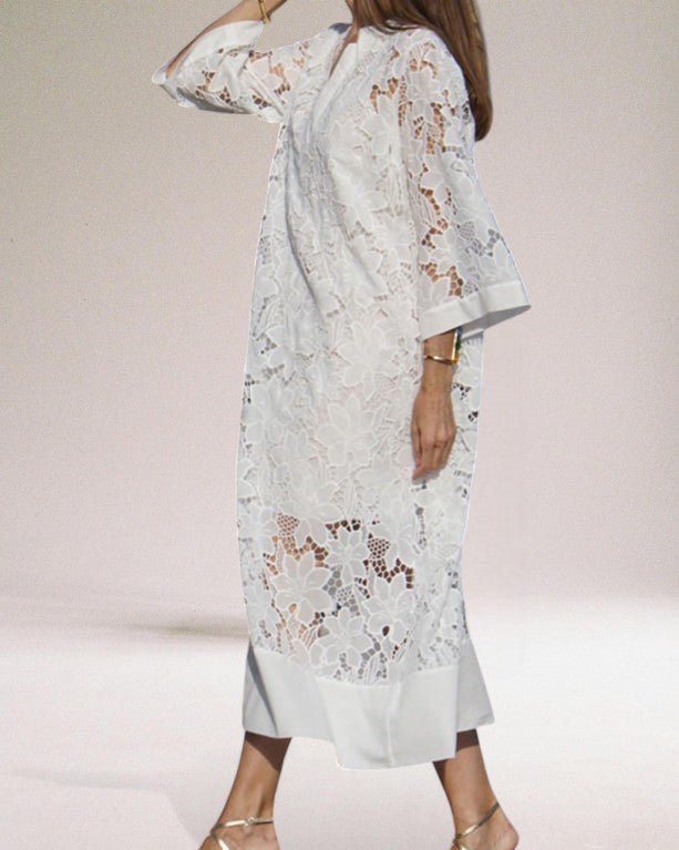 Lace Midi Dress | Cotton | Light & Elegant