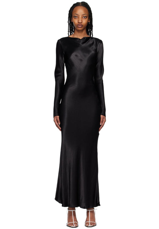 Satin Maxi Dress | Long Sleeve | Timeless & Elegant