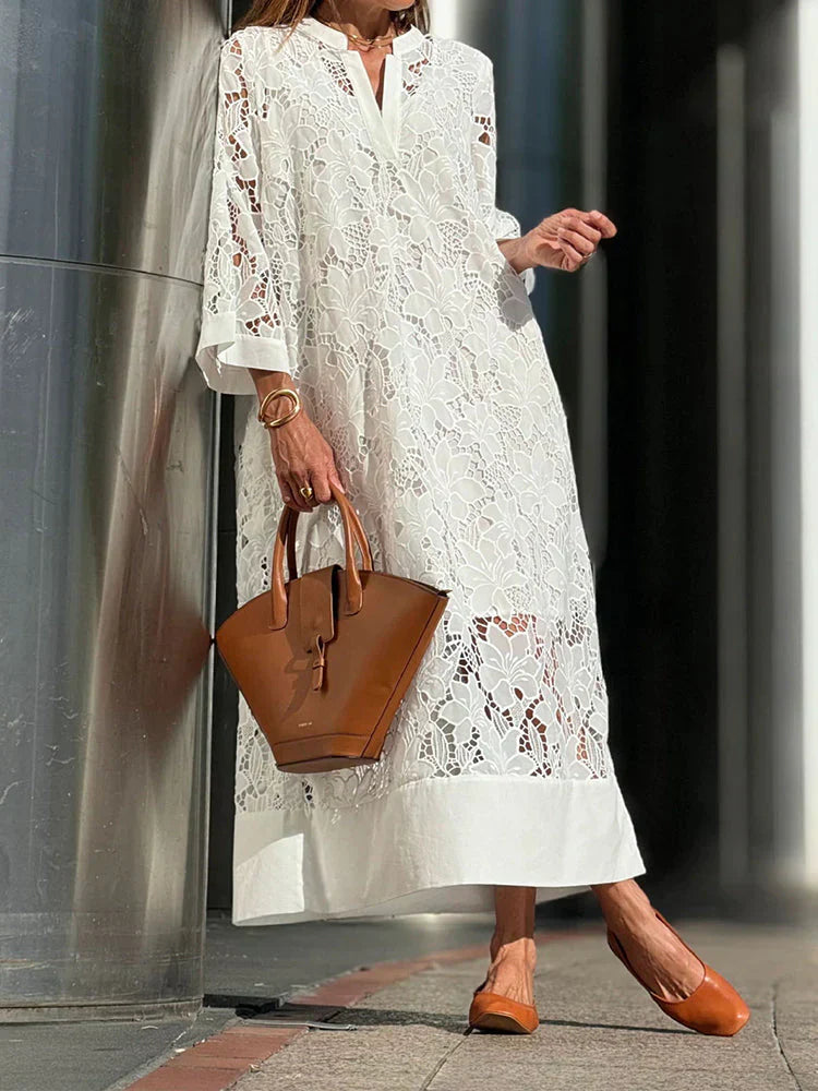 Lace Midi Dress | Cotton | Light & Elegant