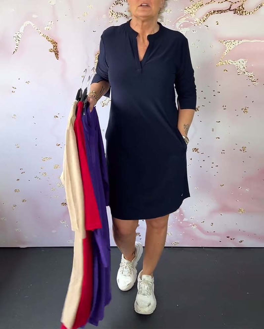V-Neck Shift Dress | Everyday Essential | Soft & Flowy Fit