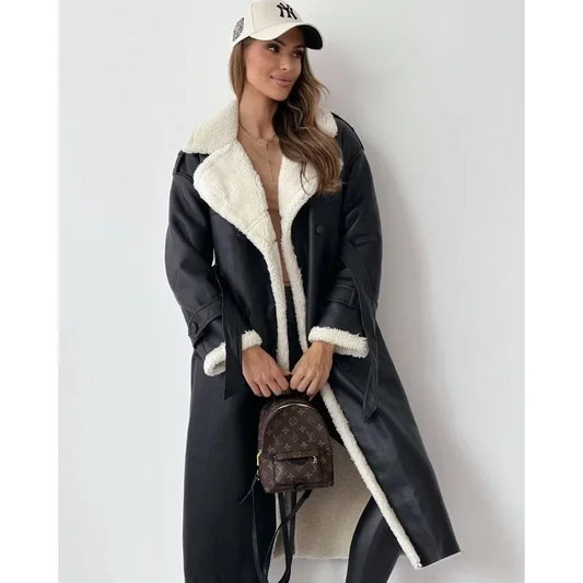 Bianca | Leather Shearling Coat