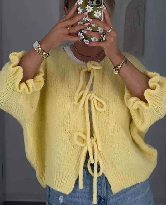 Bow Tie Knit Cardigan | Playful Layers | Cozy and Chic