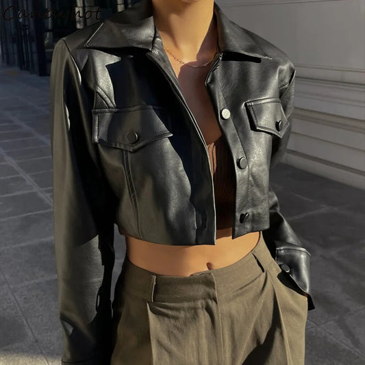 Mila | Cropped Leather Jacket