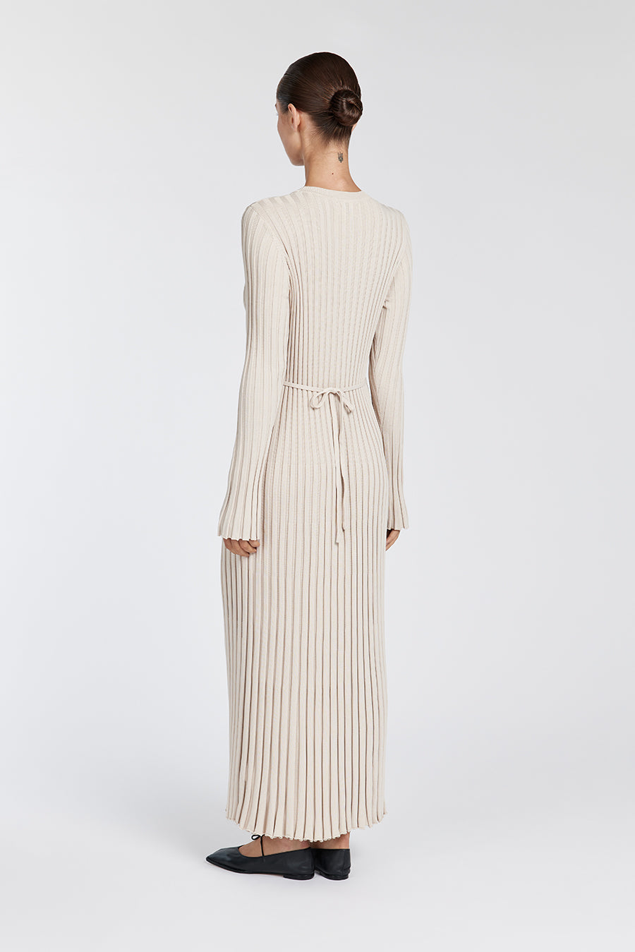 Ribbed Knit Maxi Dress | Long Sleeve | Sleek & Minimal