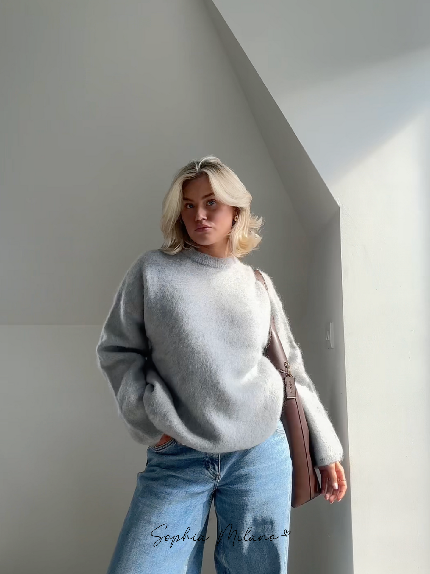 Fluffy White Sweater | Minimalist Knit | Soft & Cozy