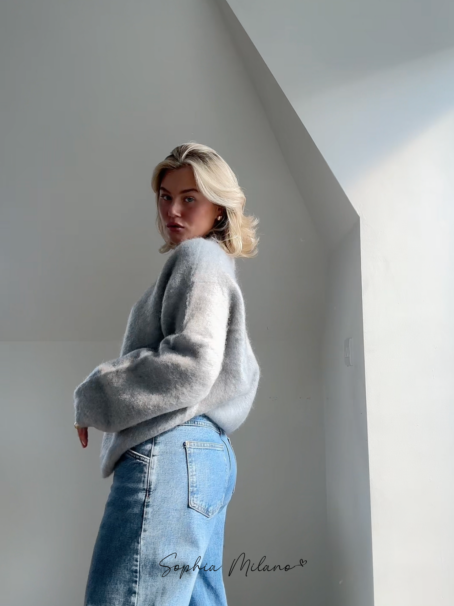 Fluffy White Sweater | Minimalist Knit | Soft & Cozy