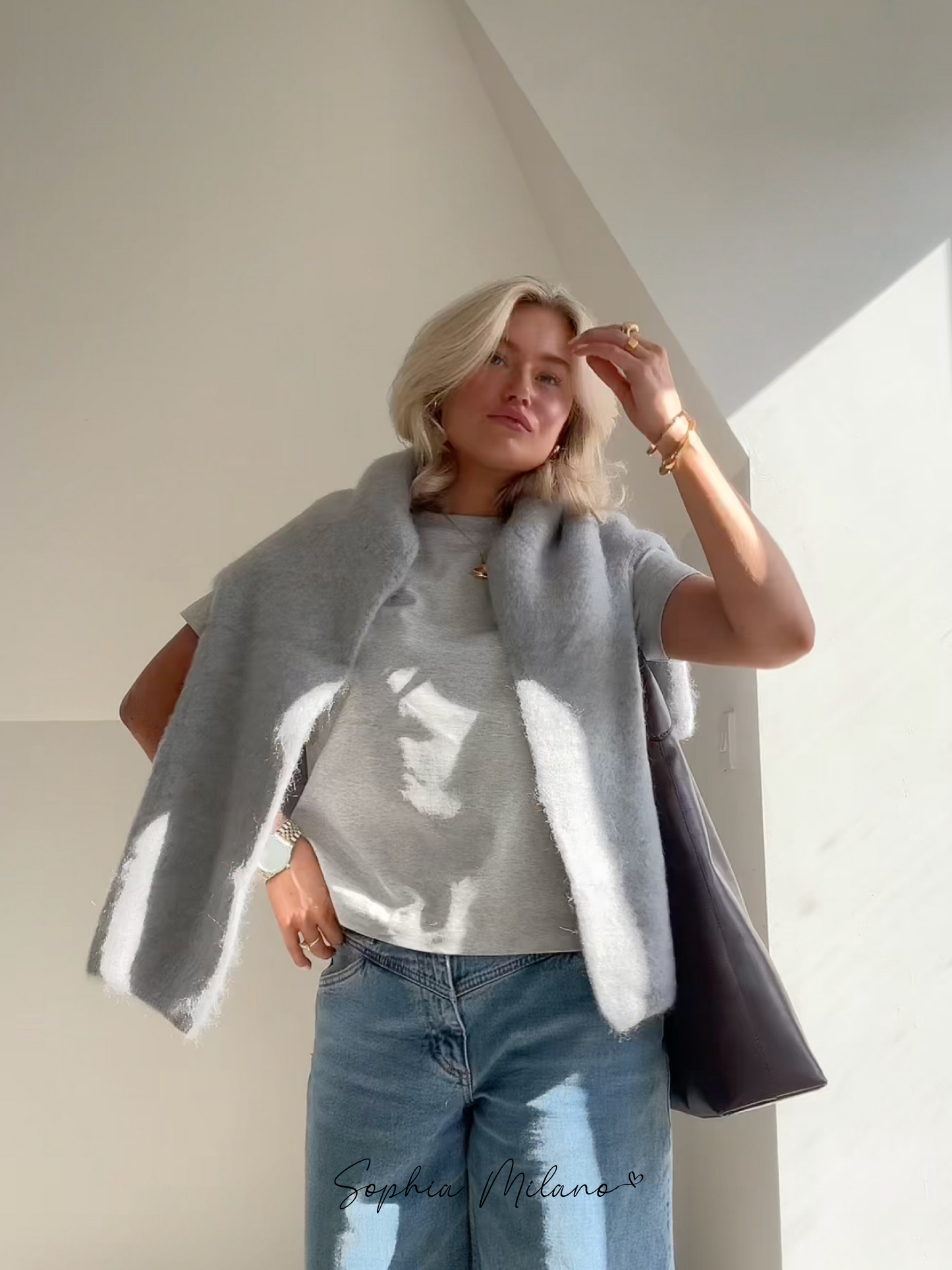 Fluffy White Sweater | Minimalist Knit | Soft & Cozy
