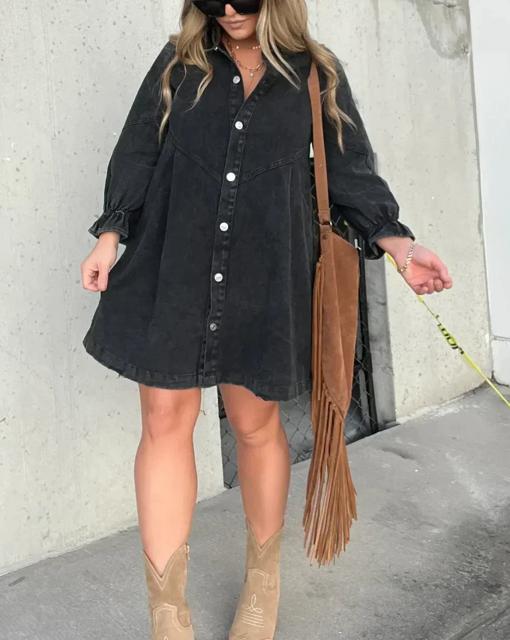 Denim Shirt Dress | Relaxed Fit | Vintage Wash