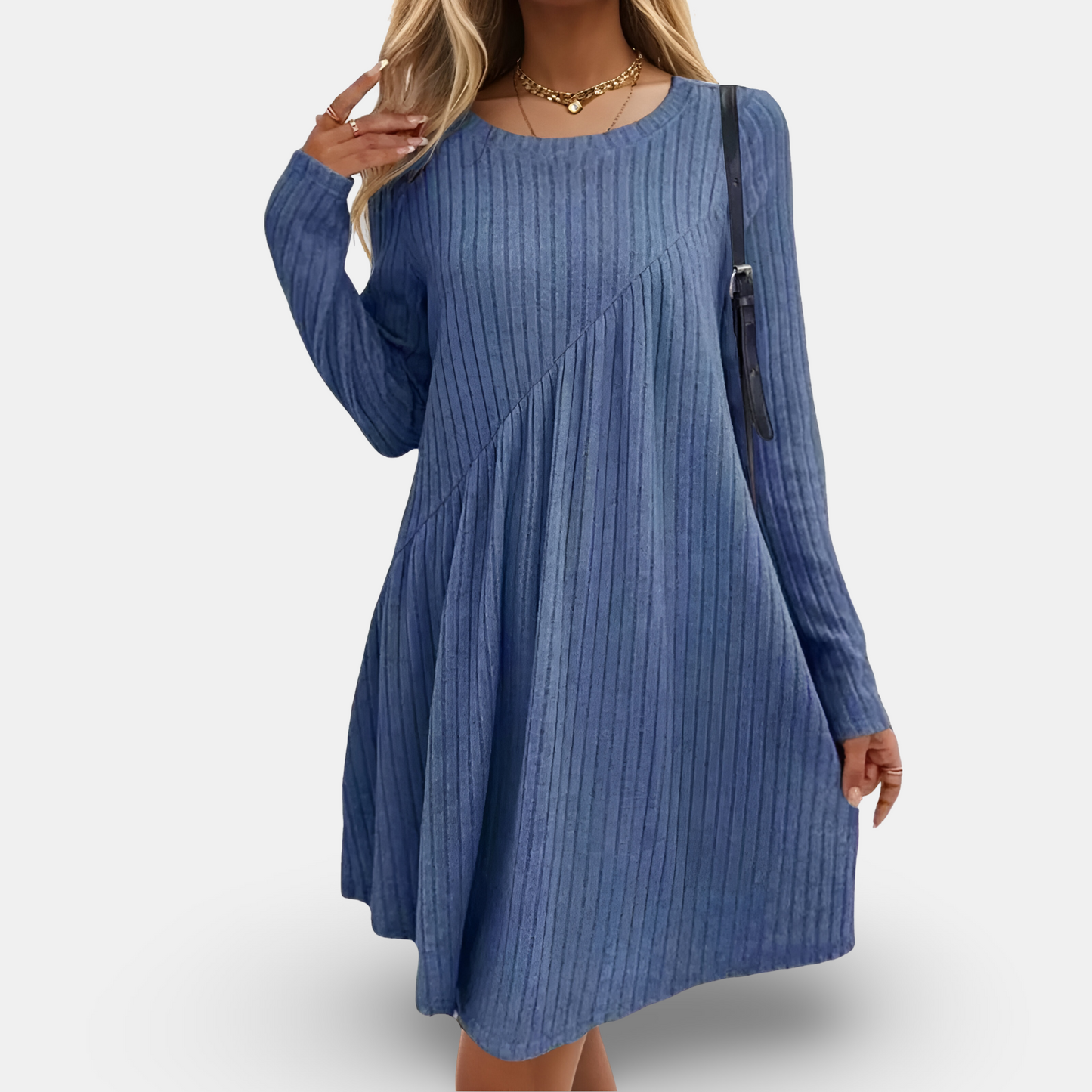 Ribbed Swing Dress | Long Sleeve | Casual Comfort
