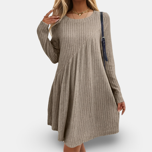 Ribbed Swing Dress | Long Sleeve | Casual Comfort